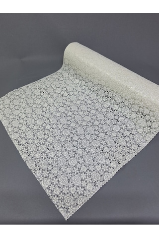 Pvc Küpür Dantel Raf Ve Dolap Örtüsü Runner Beyaz Kprhp055w 50 X 200
