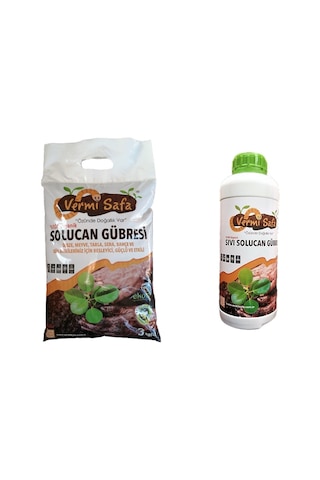 Vermisafa Organik Solucan Gübresi 3 KG Katı + 1 L Sıvı