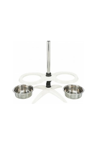 Trixie Paslanmaz Çelik Melamin Ayaklı Köpek Mama ve Su Kabı 2 x 1600 ML 21 CM