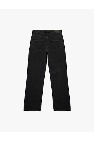 Koton Pamuklu Normal Bel Düz Paça Jean Pantolon - Straight Fit Jean Siyah 5wal40047md Siyah