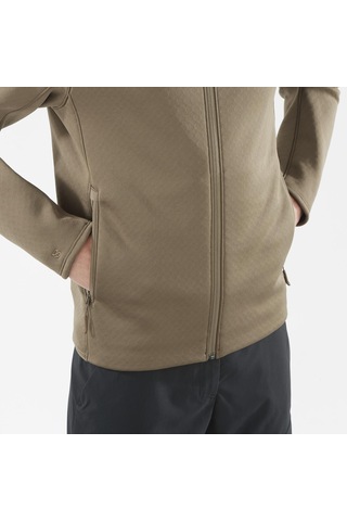 Salomon Outlıne Warm Erkek Kapüşonlu Polar Shıtake Lc2293400 Kahverengi