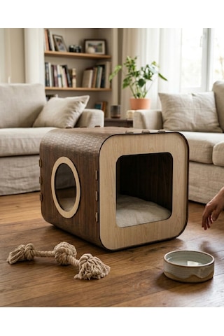 Özel Tasarım Fusion Mdf Kedi Evi