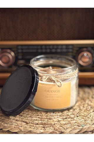Kavanozda Portakallı Mum - Doğal Soya Wax - 200 Gr