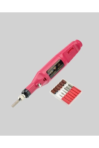 Tırnak Törpü Manikür Pedikür Makinesi Seti Elektrikli 12v + 6 Parça Uç Veriable Speed
