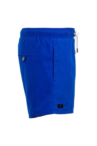 Saks Mavi Su İtici Özellikli Blue Voyage Nakışlı Erkek Plaj Deniz Şort Mayo - 303-saks 001