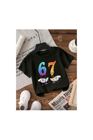 Stil X Sıx Seven Baskılı Erkek Çocuk Tshırt, 67 Tasarımlı Siyah-4