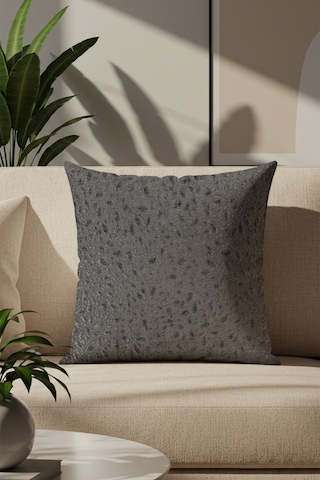 Sezyon Yuna Desenli 45x45 Zeytin Grisi Kırlent Kılıfı Zeytin Gri