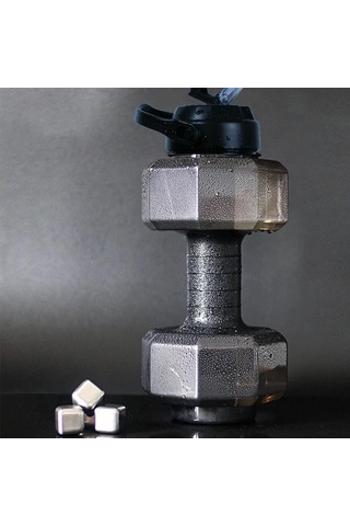 Dolıty Su Dolu Dambıl Ayarlanabilir Ağırlık Barbell Spor 2600ml-siyah