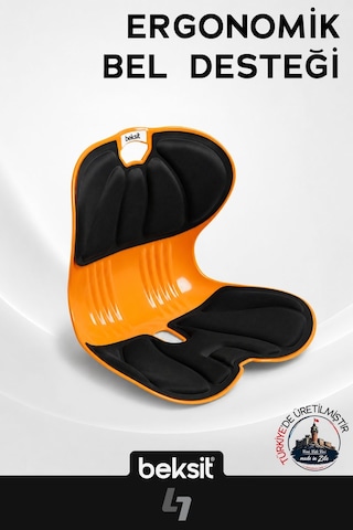 BEKSİT SOFTTOUCH Ergonomik Bel Desteği Süngerli (Turuncu)