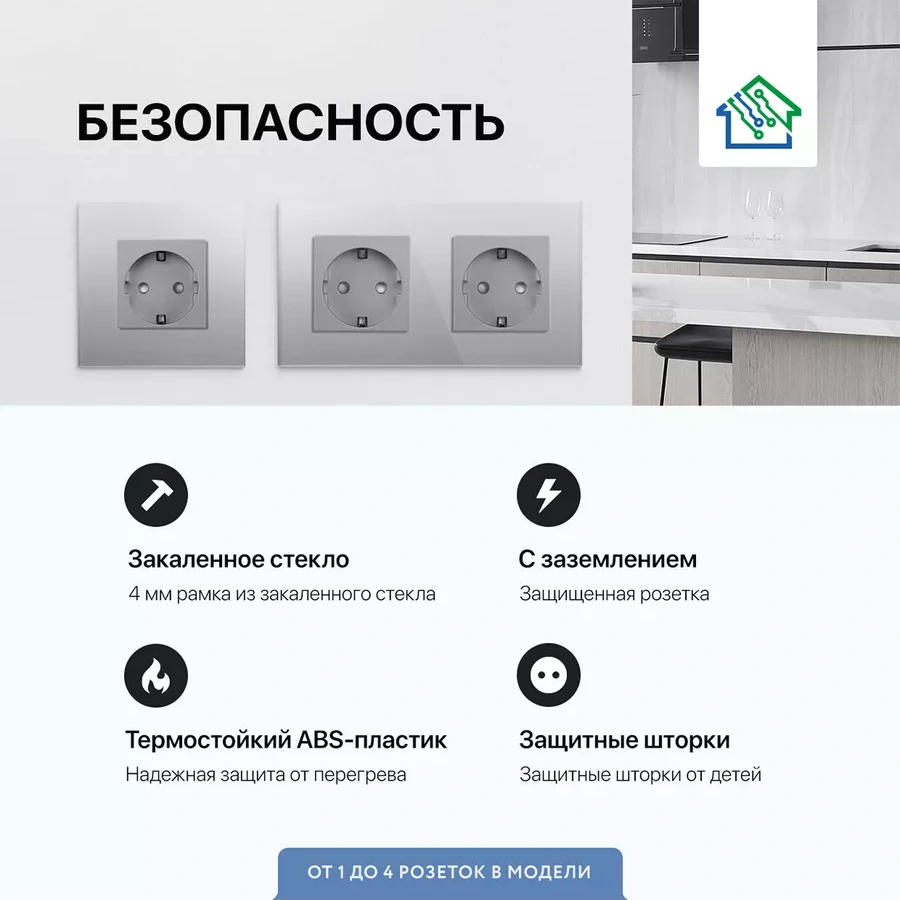 Fujıhome Çift Prizli Priz 2 Yuva Cam Çerçeve İle 207742822 S2g