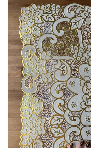 Best Price 34 Dikdörtgen Masa Örtüsü 277578612 Altın Rengi