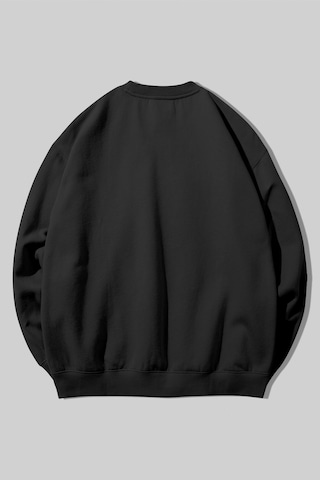 Harmandar Sokak Kedileri Baskılı Unisex Siyah Bisiklet Yaka Sweatshirt Bisikletsokakkedileri