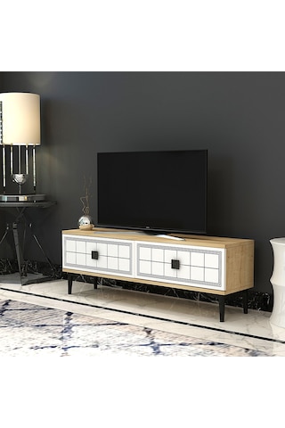 Tsa1201db - Yuka Tv Stand Safirmeşe-beyaz 120cm Safirmeşe-beyaz