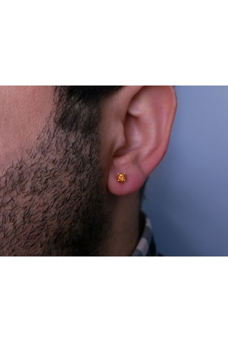 Sirius Sitrin Tektaş Erkek Küpesi 0823E0049