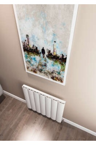 Warma Kavala Yatay Alüminyum Radyatör 660x600 Pütürlü Beyaz Ral 9016