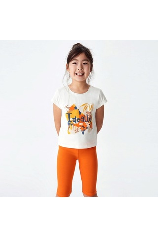 Xo Kids P-003491 Nk 32358 Kız İdeally Badi 8-14 Yaş Ekru - Oranj