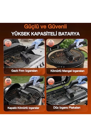 Kraft Hart Ayarlanabilir Açılı Fırça Başlıklı Mangal Izgara Çelik Tel Temizleme Barbekü Grill Fırçası