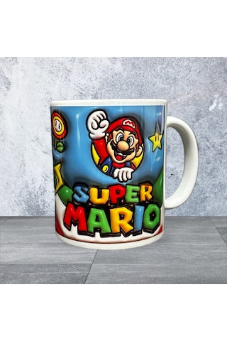 Super Mario 3 Boyutlu Baskılı Premium Kupa