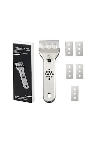 Symbee Stainless Steel Multifunctional Kitchen Cleaner: Tile, Stovetop & Ice Scraper With 5 Blades - Bathroom & Kitchen Tile Stain Remover Tool Diğer