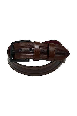 Süzer Deri Kahverengi Suni Deri Dikişli Model 4.5 Cm.lik Spor Kot Kemer - 4513-61-22ks Kahverengi