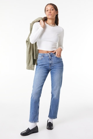 Lee Carol Regular Fit Normal Kesim Yüksek Bel Düz Paça Gri Kadın Esnek Jean Denim Kot Pantolon L30U01458 Açık Mavi