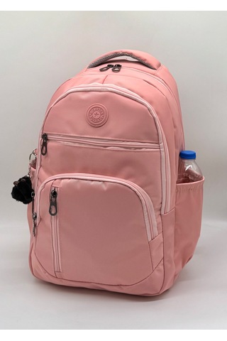 Saten Suya Dayanıklı Kumaş Unisex Siyah Okul Sırt Çantası 1700 Pembe