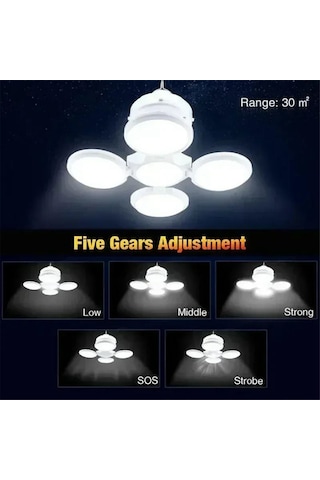 Güneş Enerjili Kamp Lambası Usb Şarj Edilebilir Taşınabilir Acil Durum Lambası Beyaz