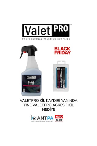 Valet Pro Clay Rider Kil Kaydirici Sprey 500ml. Ve Valet Pro Yüzey Temizleyici Mavi Kil - Blue Clay 100gr