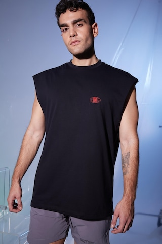 Woof Gym Connected By The Mindset Baskı Tank Top (Siyah)