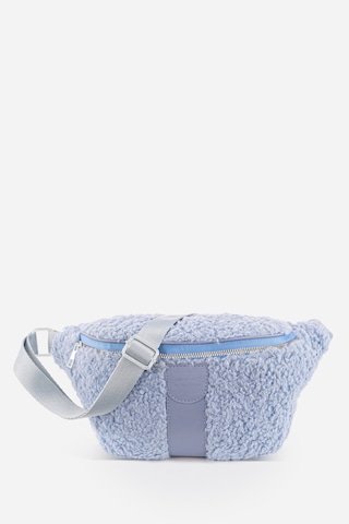Housebags Kadın Mavi Suni Kürklü Dokuma Bel Çantası 213 Bebe Mavi