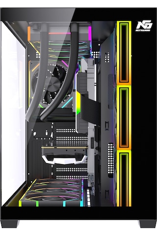 Alpha Neon 750w 80+ Bronze Power 7x Argb Fan Kumanda Ve Kontrolcü Atx Boş Bilgisayar Kasası Siyah