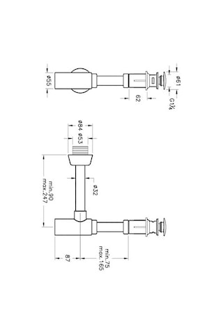 Vitra Lavabo Sifon Seti T Tipi A45154 Krom