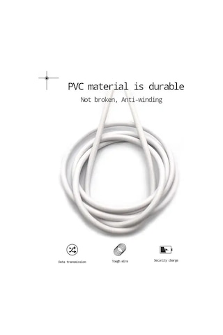 Adaman Premium 0,9 Metre Type-c Usb Hızlı Şarj Ve Data Kablosu 3 Amper Beyaz