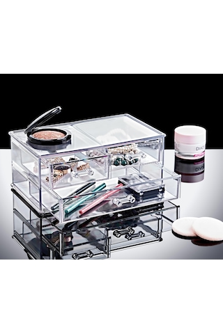 Anabel 3 Çekmeceli Takı Makyaj Fırça Düzenleyici Organizer