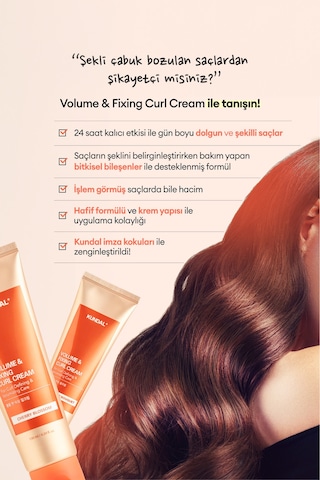 Bukle Belirginleştirici Durulanmayan Saç Kremi Kundal Volume & Fixing Curl Cream Cherry Blossom 96889778