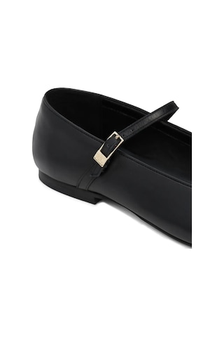 Tommy Hilfiger Smooth Leather Maryj Kadın Siyah Babet
