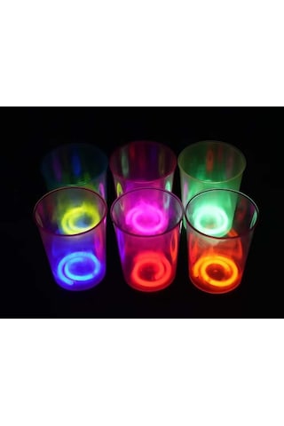 Karanlıkta Yanan Gece Işığı Mega Glow Bardaklar 8 Adet 8.5 X 10.5 Cm - Yluh-874094