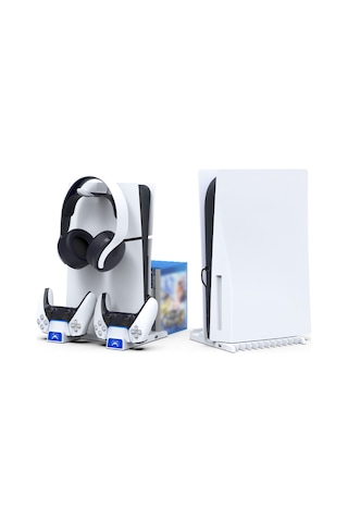 Cbtx Ps5 / Ps5 Slım Şarşıtı Dock İçin İpega Pg-p5s009 Oyun Disk Kulaklık Depolama