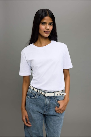 Defacto Regular Fit Bisiklet Yaka Basic Düz Penye Kısa Kollu Beyaz Tişört W9584az25auwt34 Beyaz