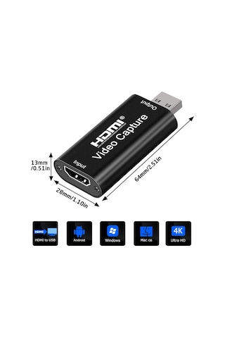 Usb Hdmi Video Capture Kart Hdmi Çevirici Dönüştürücü Ps4 Xbox (533635992)