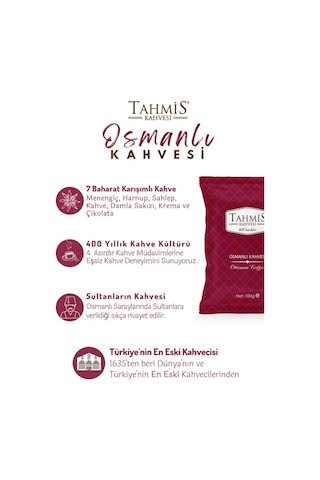 Tahmis Menengiç Osmanlı Türk Kahvesi 3 x 100 G