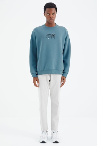 Tommy Life Tommy Lıfe Orman Yeşili O Yaka Baskı Detaylı Rahat Kalıp Erkek Swetshirt - 88284 T14er-88284 001