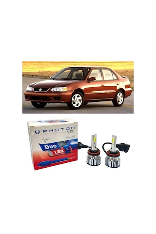Toyota Corolla Led Xenon Kısa Far Ampulü Hb4 Duo Yeni Seri Beyaz 2000-2002
