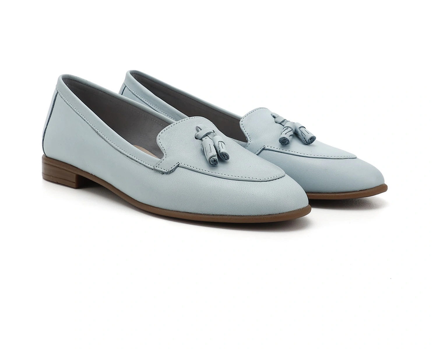 Gönderi R Kadın Mavi Antik Püsküllü Hakiki Deri Babet Gdza13424259 Mavi