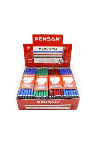 Pensan Mercanlı Kurşun Kalem - 12 Adet Siyah