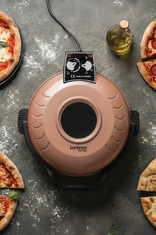 Lorenzo Pietra 12in1 Pizza Makinesi Lahmacun Tandır Ekmeği Bazlama Ve Fırın Yemekleri + Tepsi