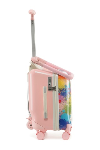 Free Like The Wind Binilebilir Çocuk Valizi Kabin Boy, Düşme Engelleyici Pembe