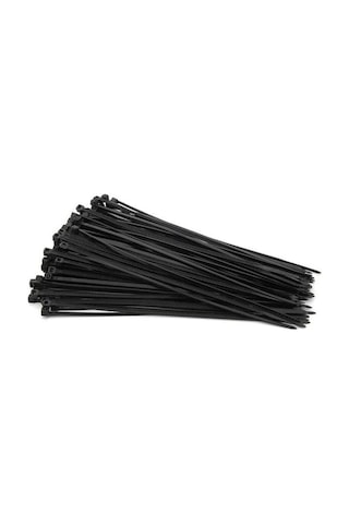 Siyah Kablo Bağı Plastik Cırt Kelepçe 4.8x250mm 25cm 100