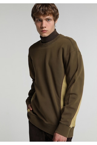 Colin's Colins Relaxed Fit Yuvarlak Yaka Düz Erkek Yeşil Sweatshirt Cl1082362 Q1.v1 Kha Haki
