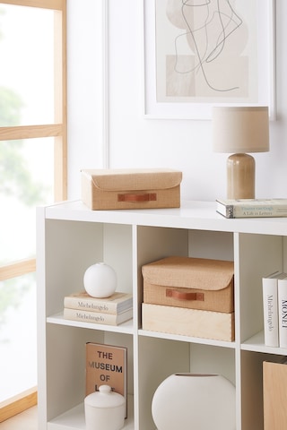 Ocean Home Textile 2'li Jüt Kapaklı Kutu Set 30 x 23 x 11 cm